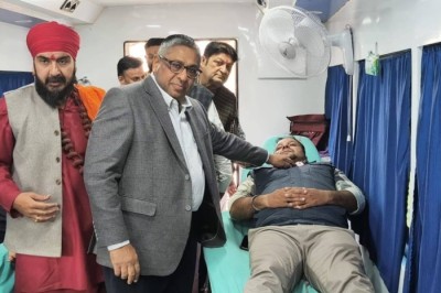 Attended a Blood Donation Camp at Desh Bhakti Smarak Sthal, Rohtak, organized by Rashtra Devo Bhav in loving memory of our beloved mother, Smt. Sushila Devi Jain.